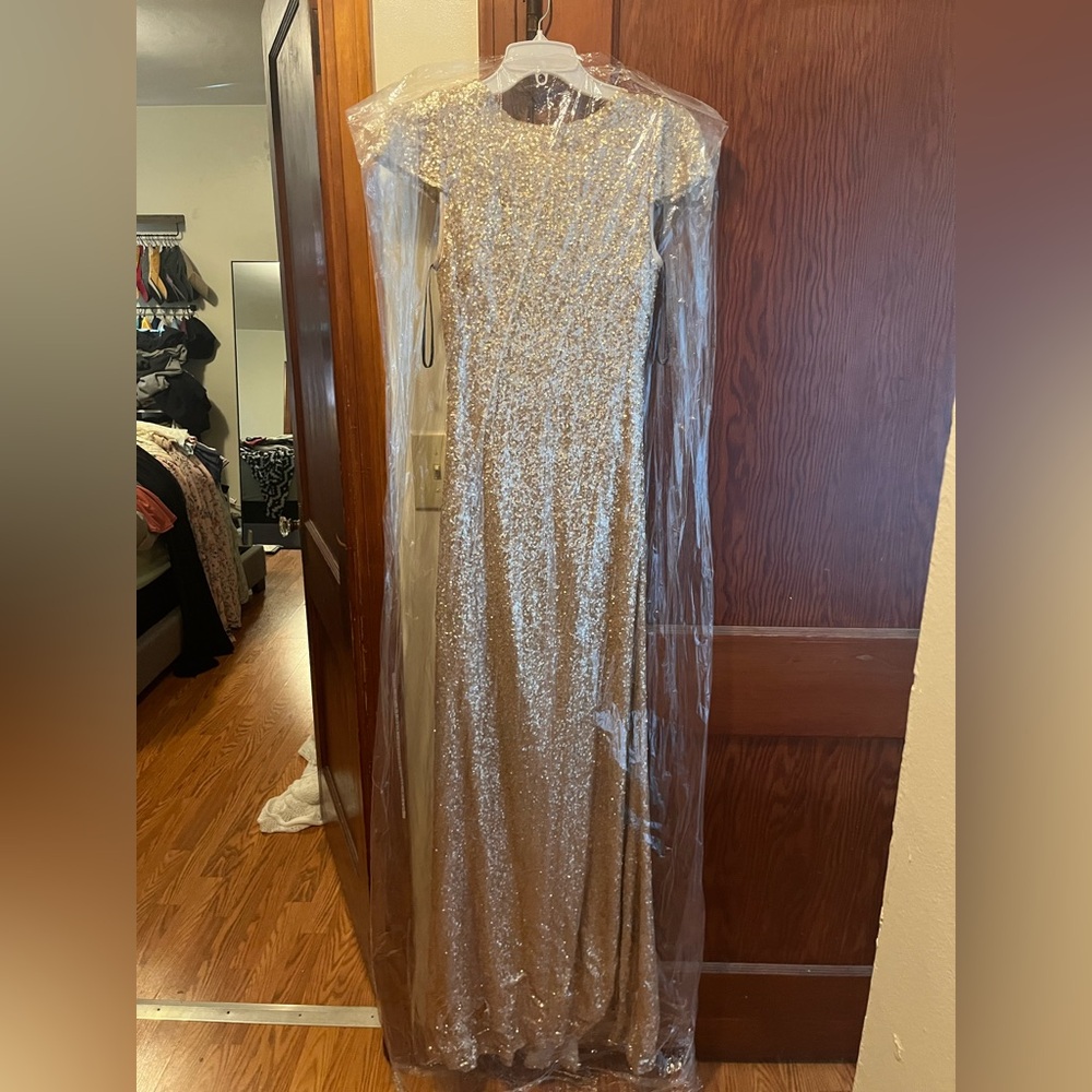 SORELLA VITA Gold Sequin Maxi Dress
